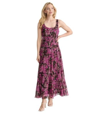 Платье Jones New York Petite Printed Scoop Neck Maxi