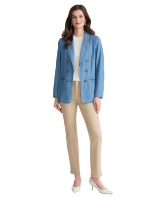 Женский джинсовый блейзер Jones New York Petite с отложным воротником