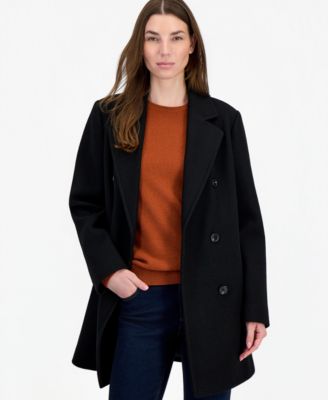 Calvin Klein Women's Double-Breasted Pea Coat, Created for Macy's