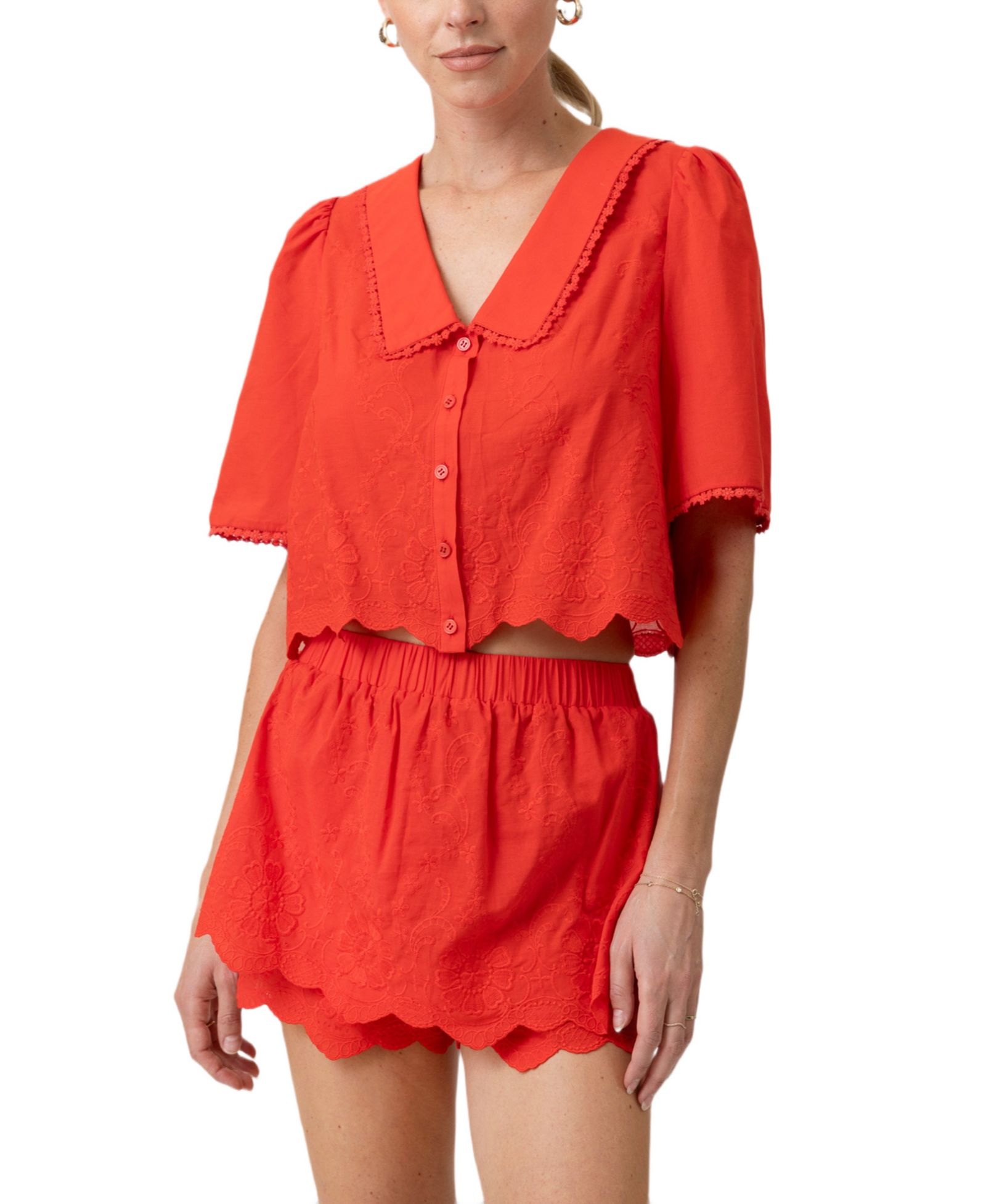Line & Dot Women's Rou Short-Sleeve Shirt