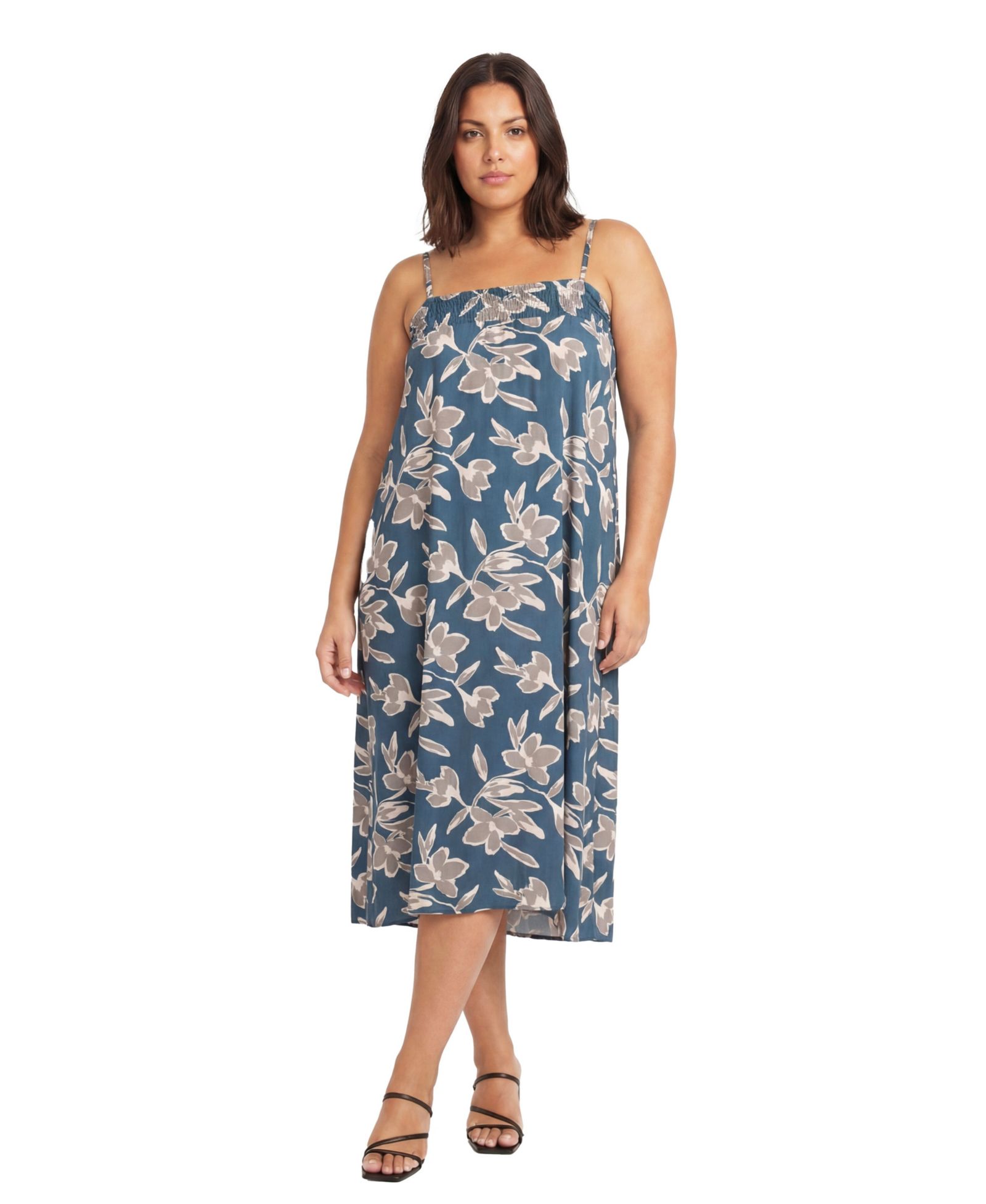 24seven Comfort Apparel Plus Size Essential Curvy Maxi Dress