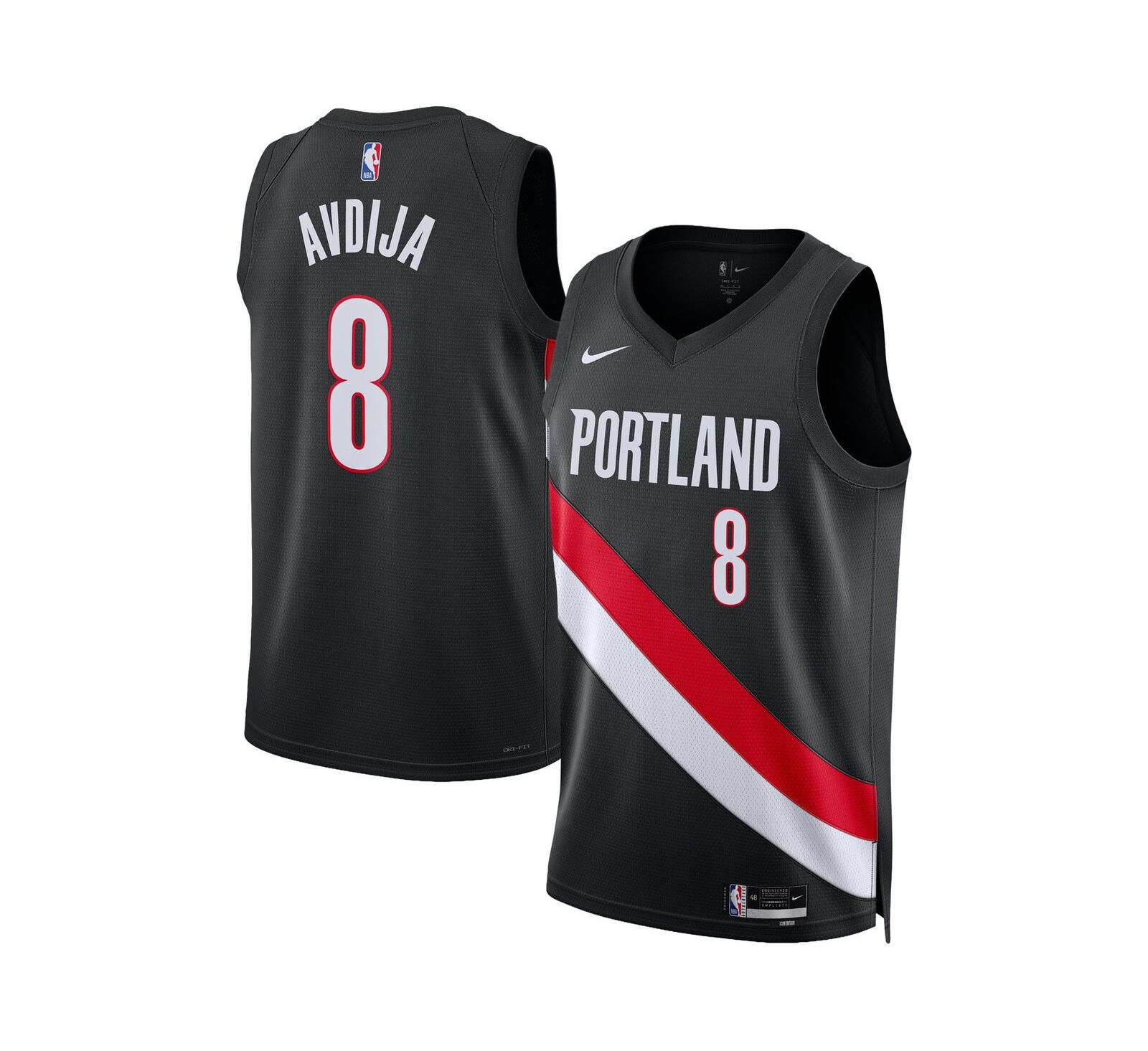 Nike Men's and Women's Deni Avdija Black Portland Trail Blazers Swingman Jersey - Icon Edition