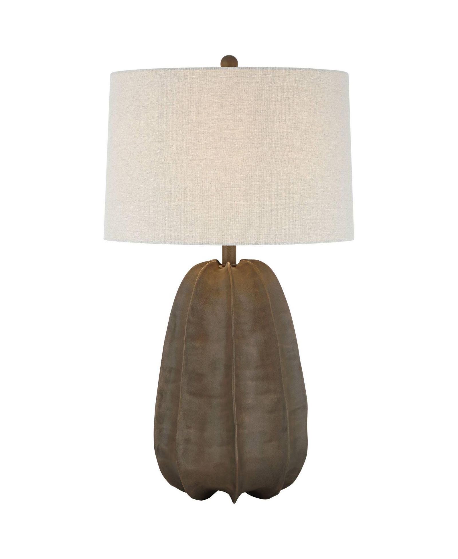 360 Lighting Calabasa 30 Tall Large Modern End 3-Way Table Lamp Chocolate  Finish Single  Shade Living Room Bedroom Bedside