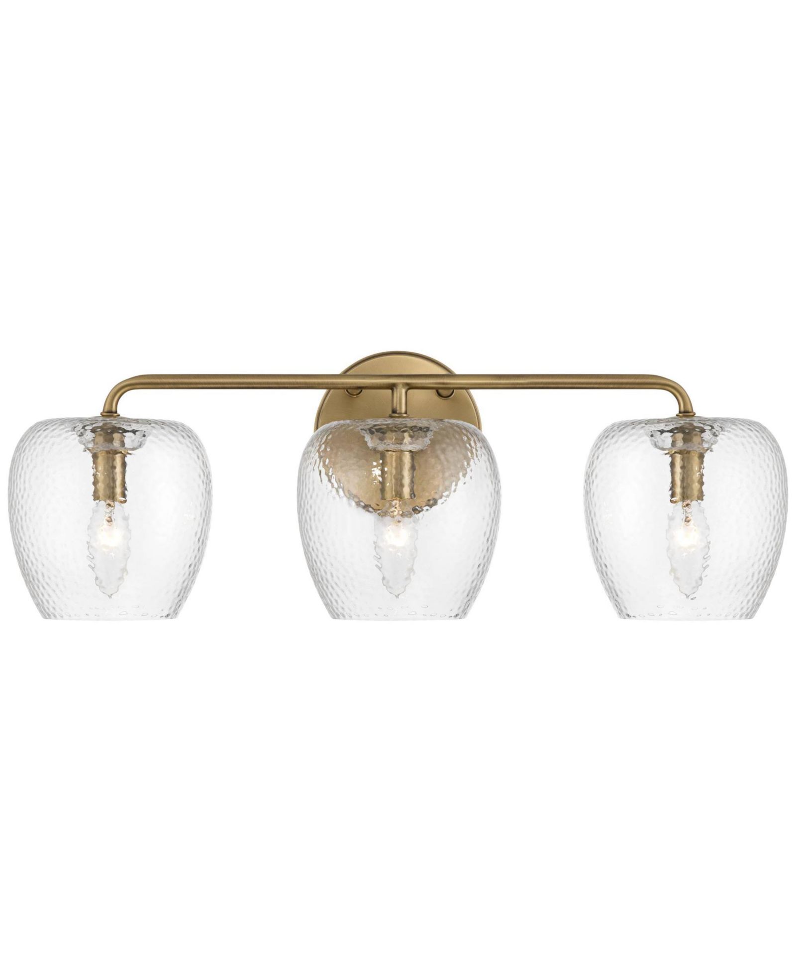 Possini Euro Design Possini Euro Mabel 22 3/4"W Aged Brass Glass 3-Light Bath Light