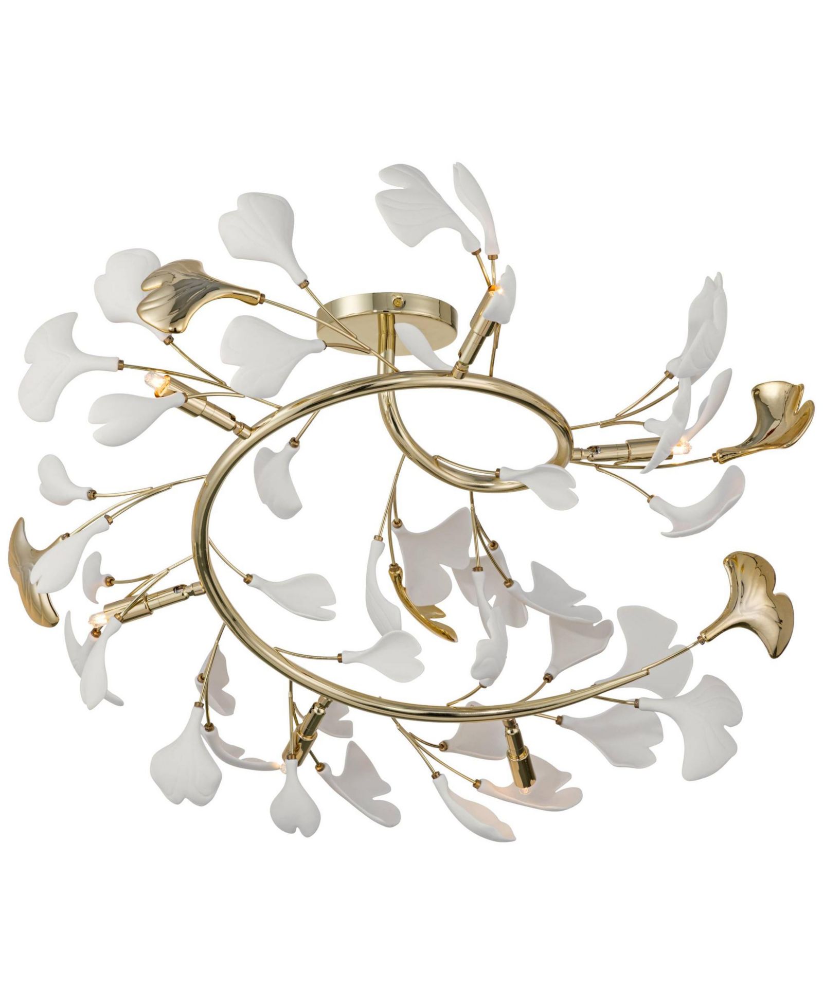 Possini Euro Design Possini Euro Descanso 24"W Gold and Ceramic 6-Light Ceiling Light