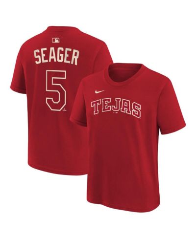 Nike Big Boys and Girls Corey Seager Red Texas Rangers 2026 City Connect Name & Number T-Shirt