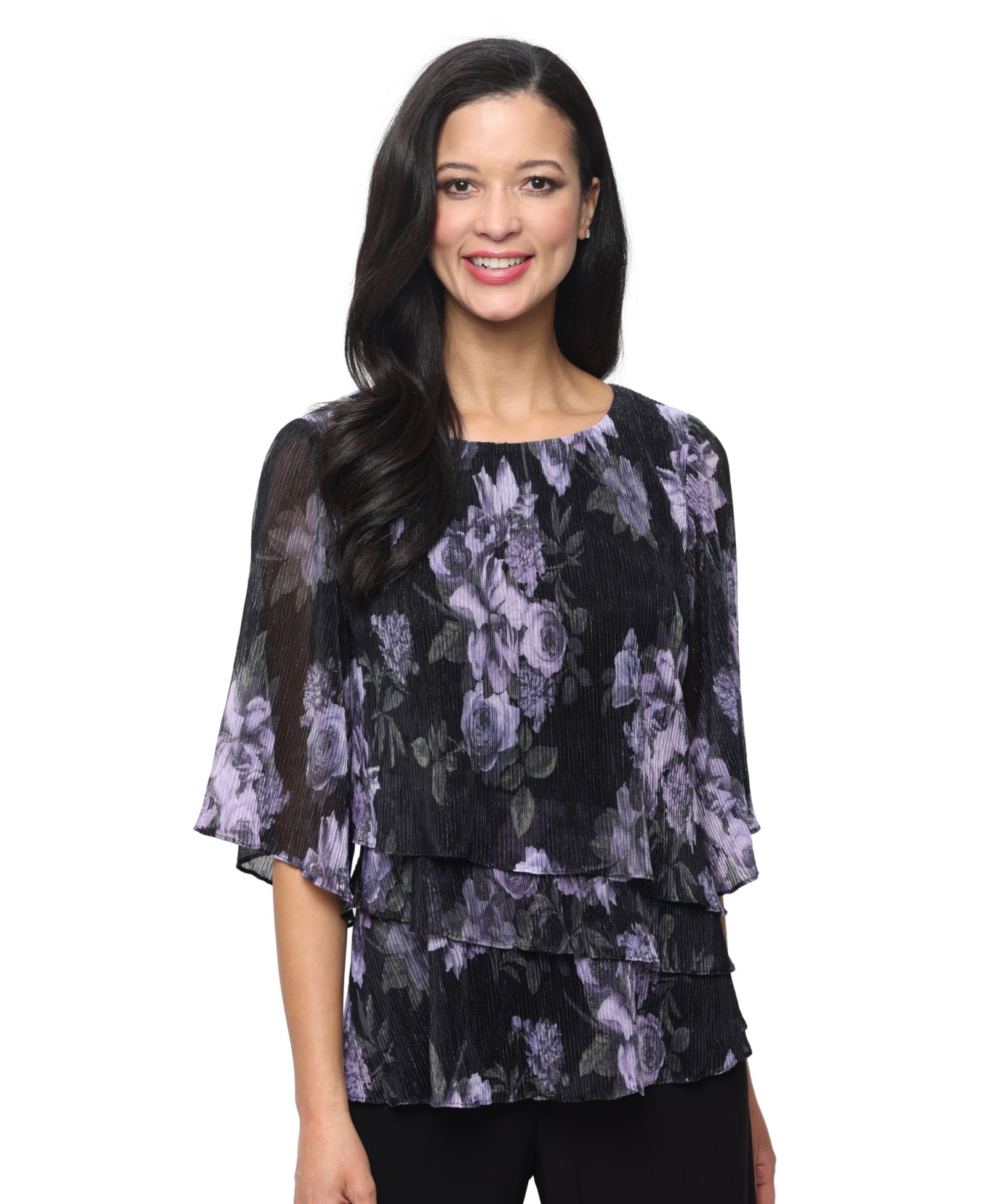 Alex Evenings Women's Printed Top