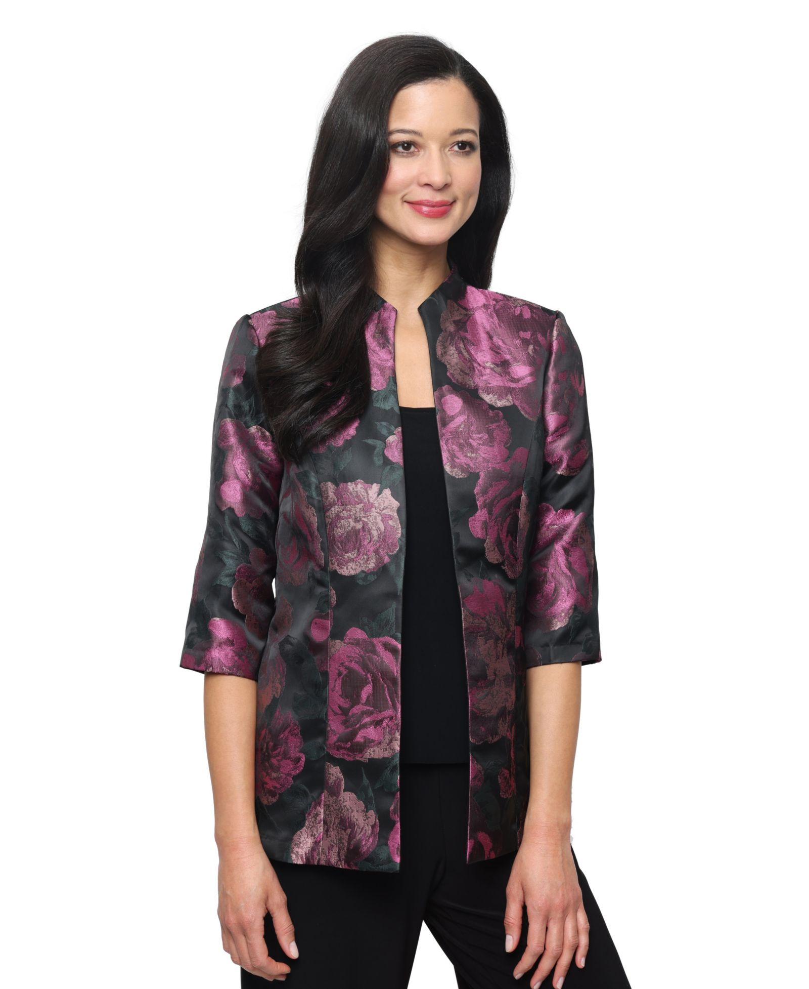 Alex Evenings Women's Printed Jacquard Twinset