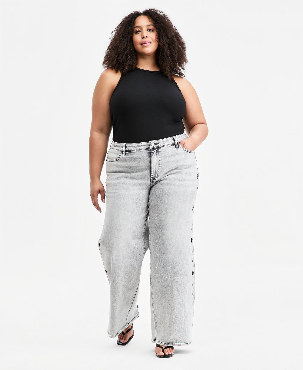 Madden Girl Trendy Plus Ultra 90's Studded Jeans