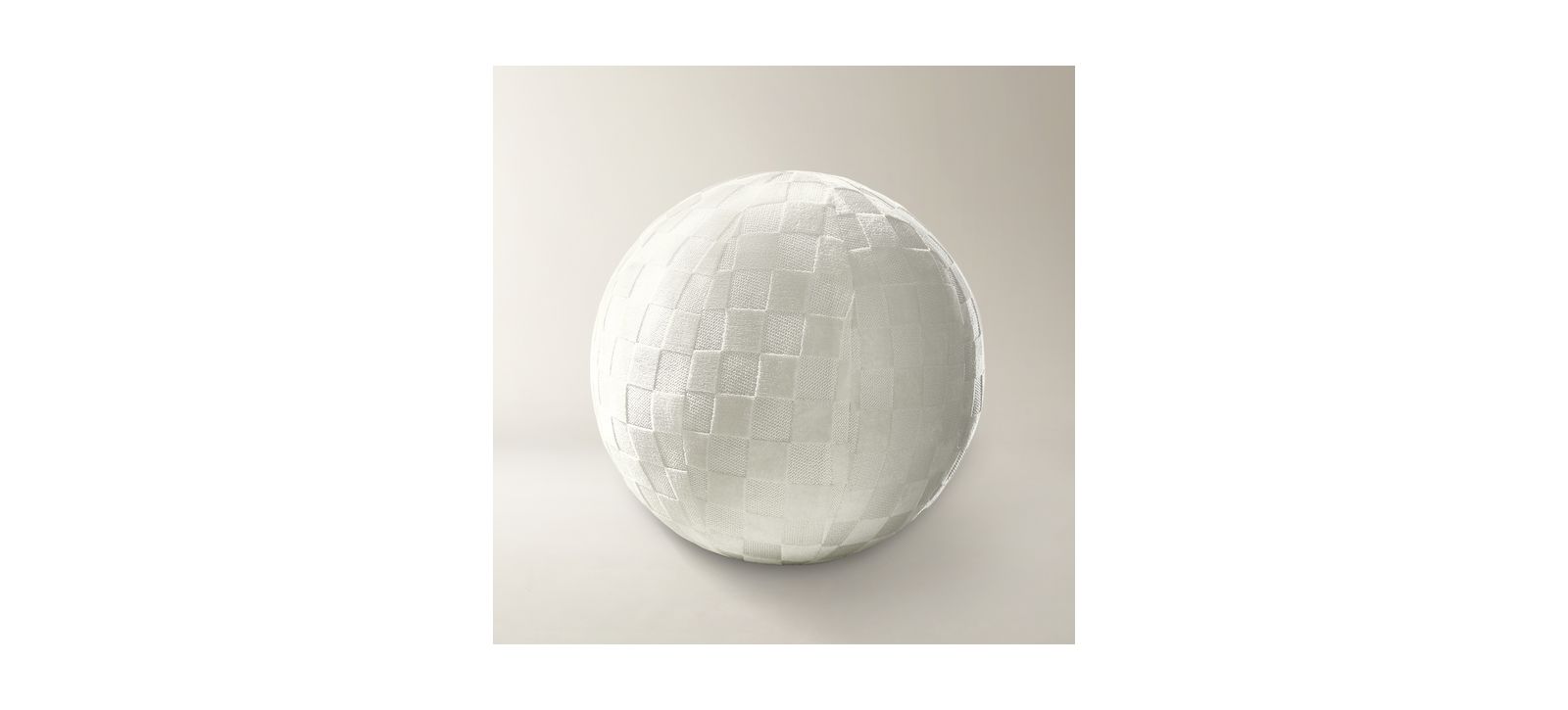 Z Gallerie Checker Velvet Ball Pillow