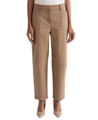 Jones New York Women's Mid-Rise Barrel-Leg Twill Jeans