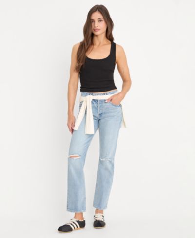 Good American Women's Vintage Straight Ankle Jeans