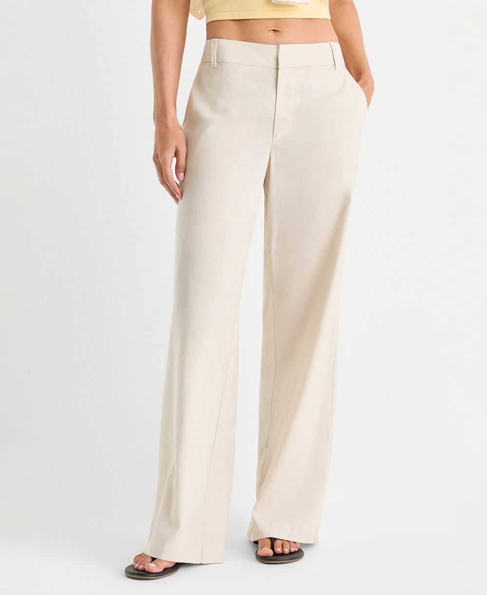Женские брюки Good American Mid-Rise Hook-and-Eye Front