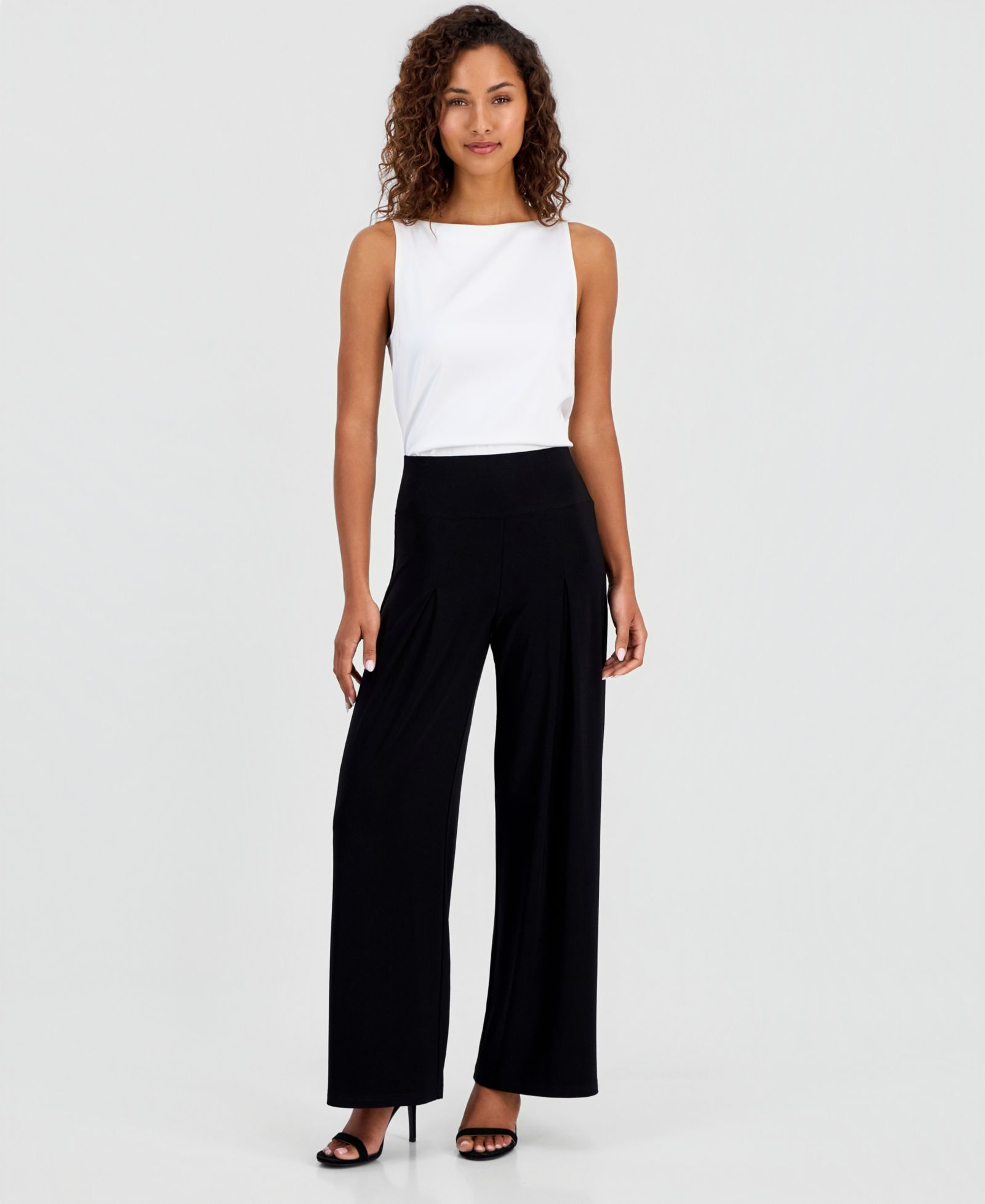 Anne Klein Petite High Rise Wide Leg Pants