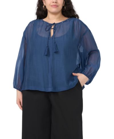 Vince Camuto Plus Size Split Neck Top