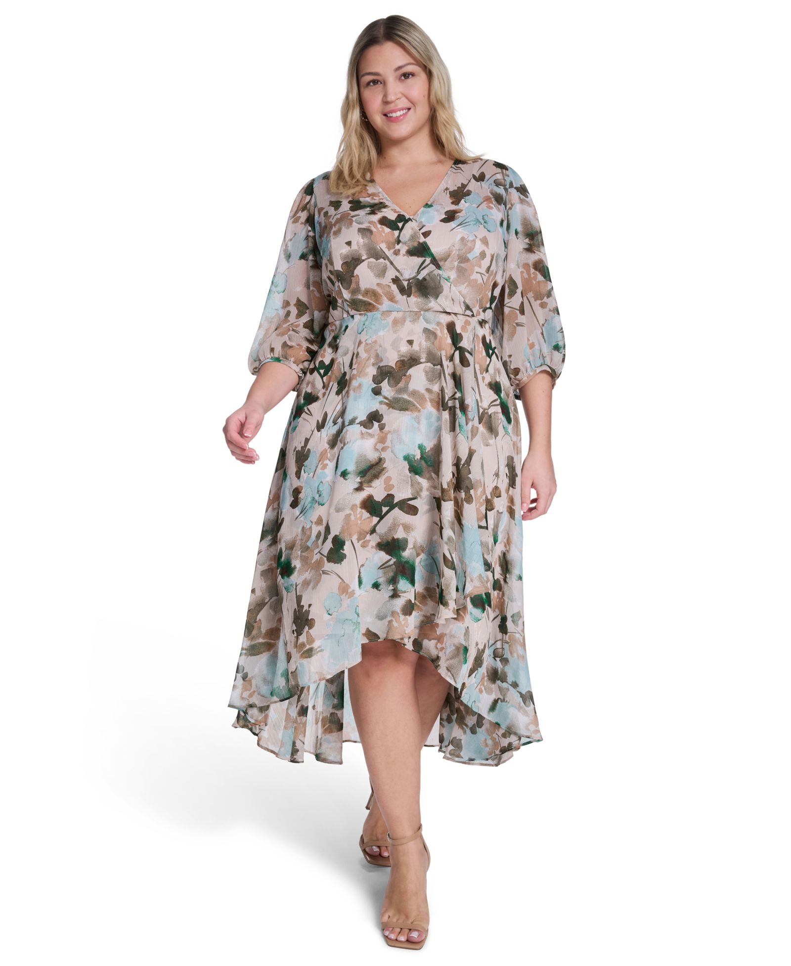 Платье Calvin Klein Plus Size Surplice V-Neck Midi