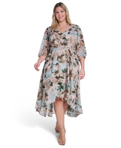 Платье Calvin Klein Plus Size Surplice V-Neck Midi