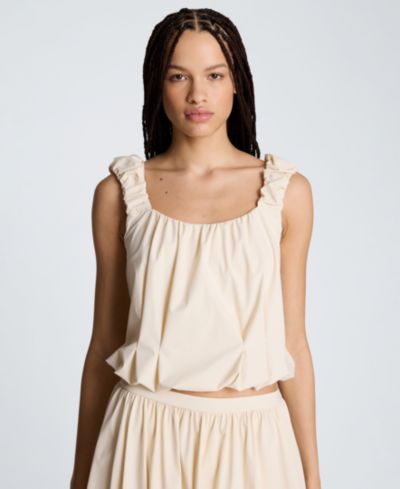 Женский топ Kenneth Cole Women's Seoul Knit Ruched Scoop Neck Tank Top