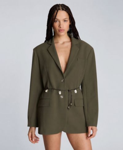 Женский блейзер Kenneth Cole Boyfriend с поясом с жемчугом