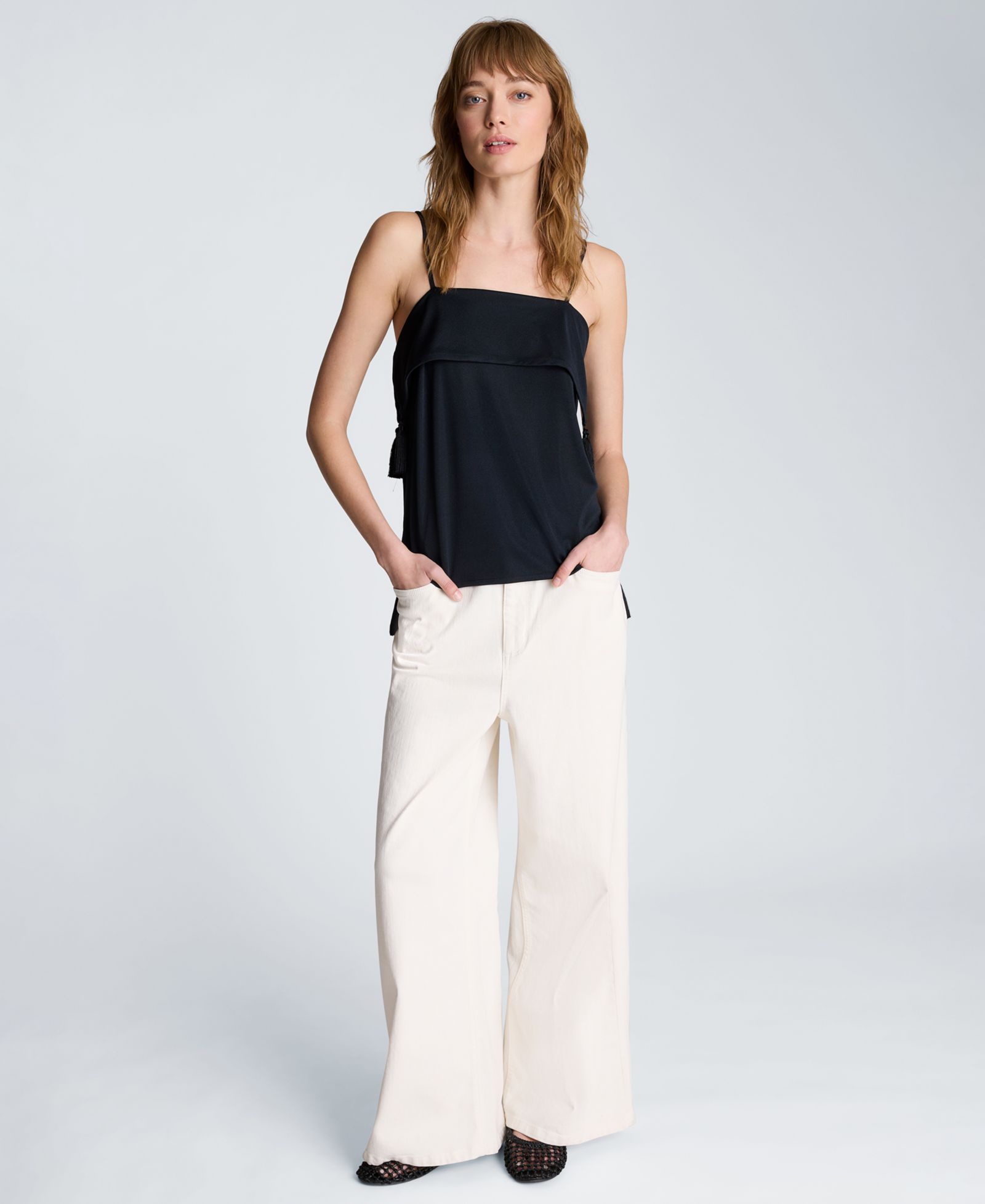 Женский топ Kenneth Cole Tassel Detail Sleeveless Cami