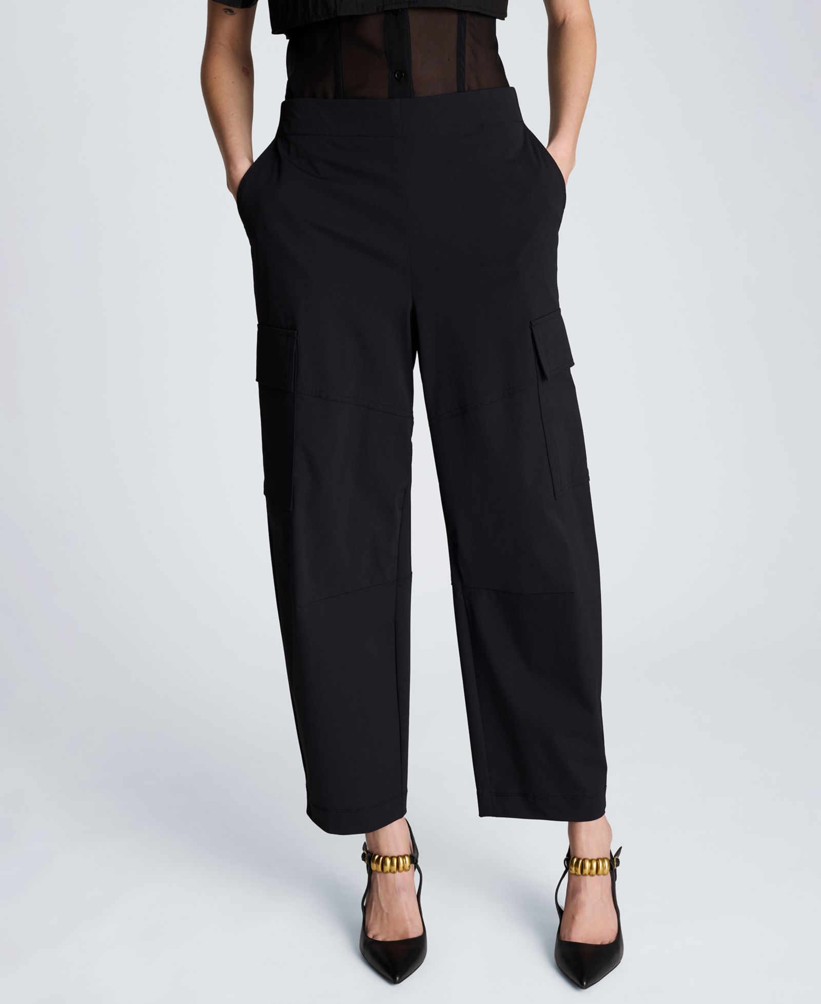 Kenneth Cole Women's Barrel Leg Cargo Pants