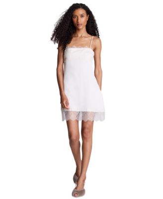 Женское мини-платье Kenneth Cole Satin Slip Lace Trim