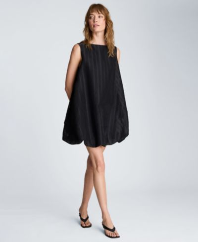 Kenneth Cole Women's Boat Neck Bubble Hem Mini Dress