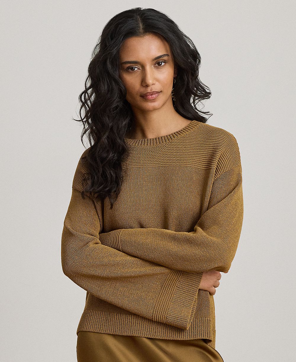 Lauren Ralph Lauren Petite Crewneck Drop-Shoulder Sweater