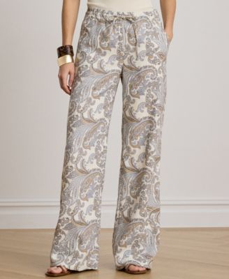 Lauren Ralph Lauren Petite брюки Paisley Wide-Leg