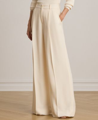 Lauren Ralph Lauren Petite High-Rise Wide-Leg Pants