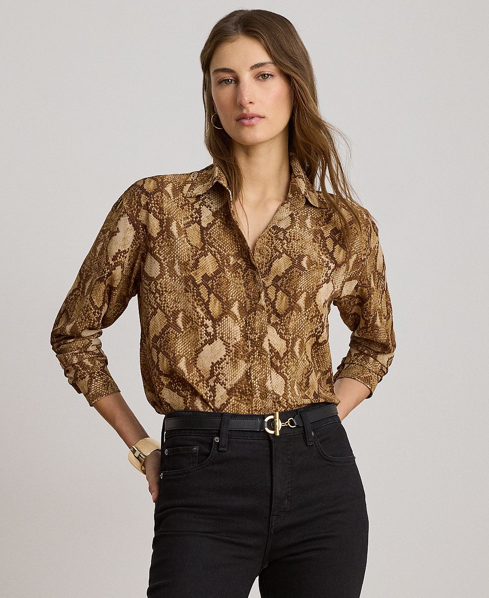 Lauren Ralph Lauren рубашка Petite Relaxed Button-Front
