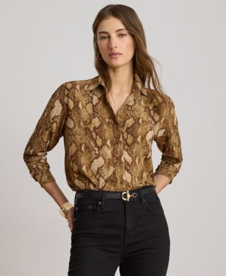 Lauren Ralph Lauren рубашка Petite Relaxed Button-Front