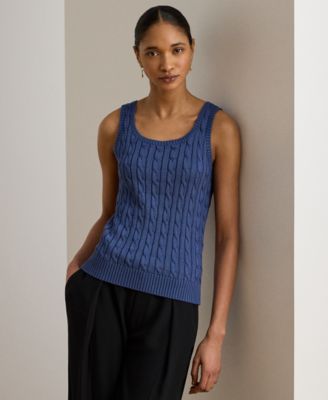 Женский трикотажный жилет Lauren Ralph Lauren Petite Cable-Knit Sleeveless