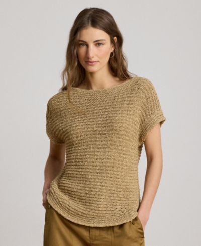 Lauren Ralph Lauren Women's Boat Neck Dropped Shoulder Sweater