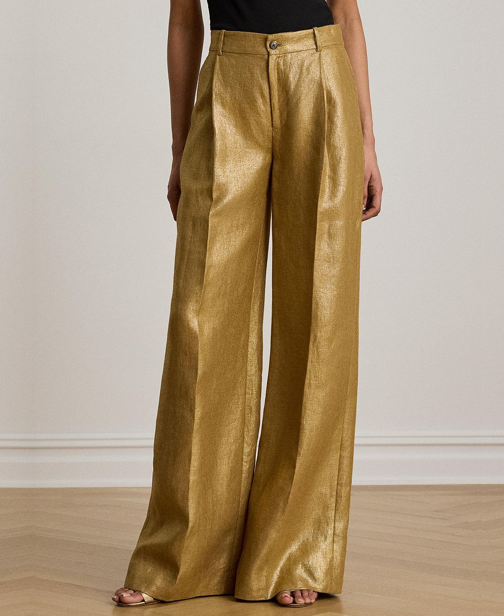 Женские брюки Lauren Ralph Lauren High-Rise Foiled Wide-Leg