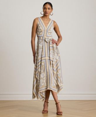 Женское миди-платье Lauren Ralph Lauren Sleeveless Handkerchief Hem