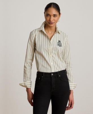 Lauren Ralph Lauren Женская рубашка с длинным рукавом в полоску