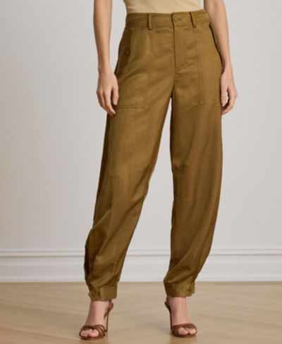 Lauren Ralph Lauren Women's Shantung Barrel Cargo Pants