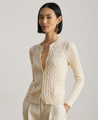 Женский кардиган Lauren Ralph Lauren Crewneck Buttoned Placket