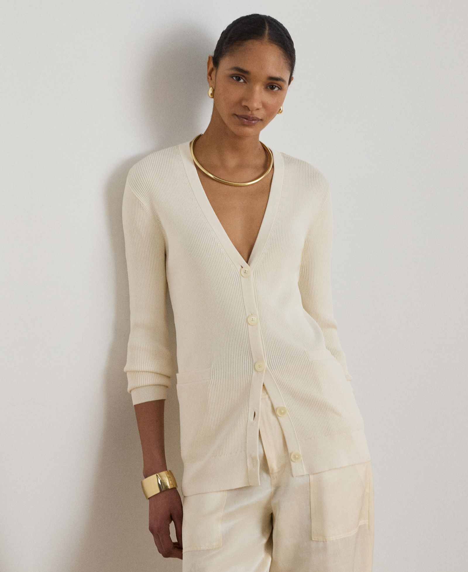 Lauren Ralph Lauren Women's Slim-Fit Long-Sleeve Cardigan Sweater