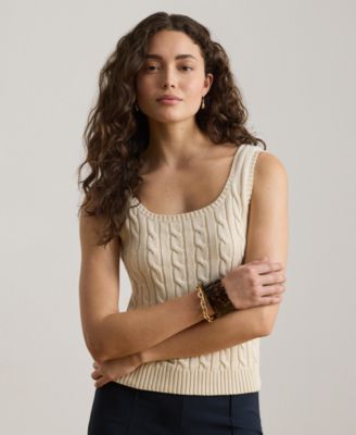 Lauren Ralph Lauren Женский трикотажный жилет Slim-Fit без рукавов
