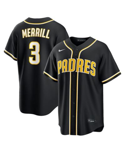 Nike Men's Jackson Merrill Black San Diego Padres 2026 Replica Fashion Jersey