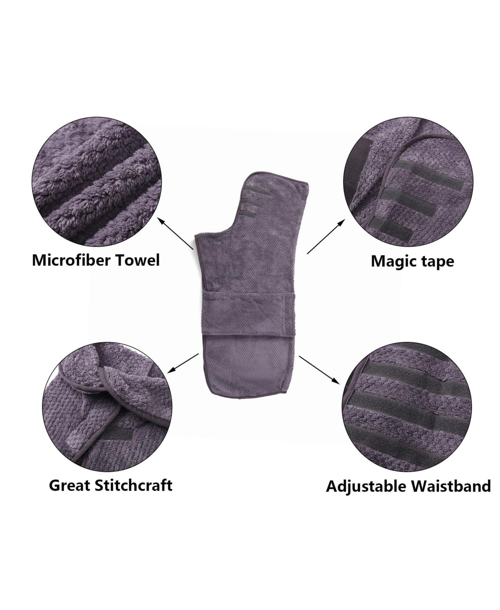 ARONKL Microfiber Super-Absorbent Dog Drying Coat