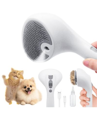 ARONKL Pet Spray Grooming Brush Self Cleaning Rechargeable Hair Removal for Dog Cat with Mist