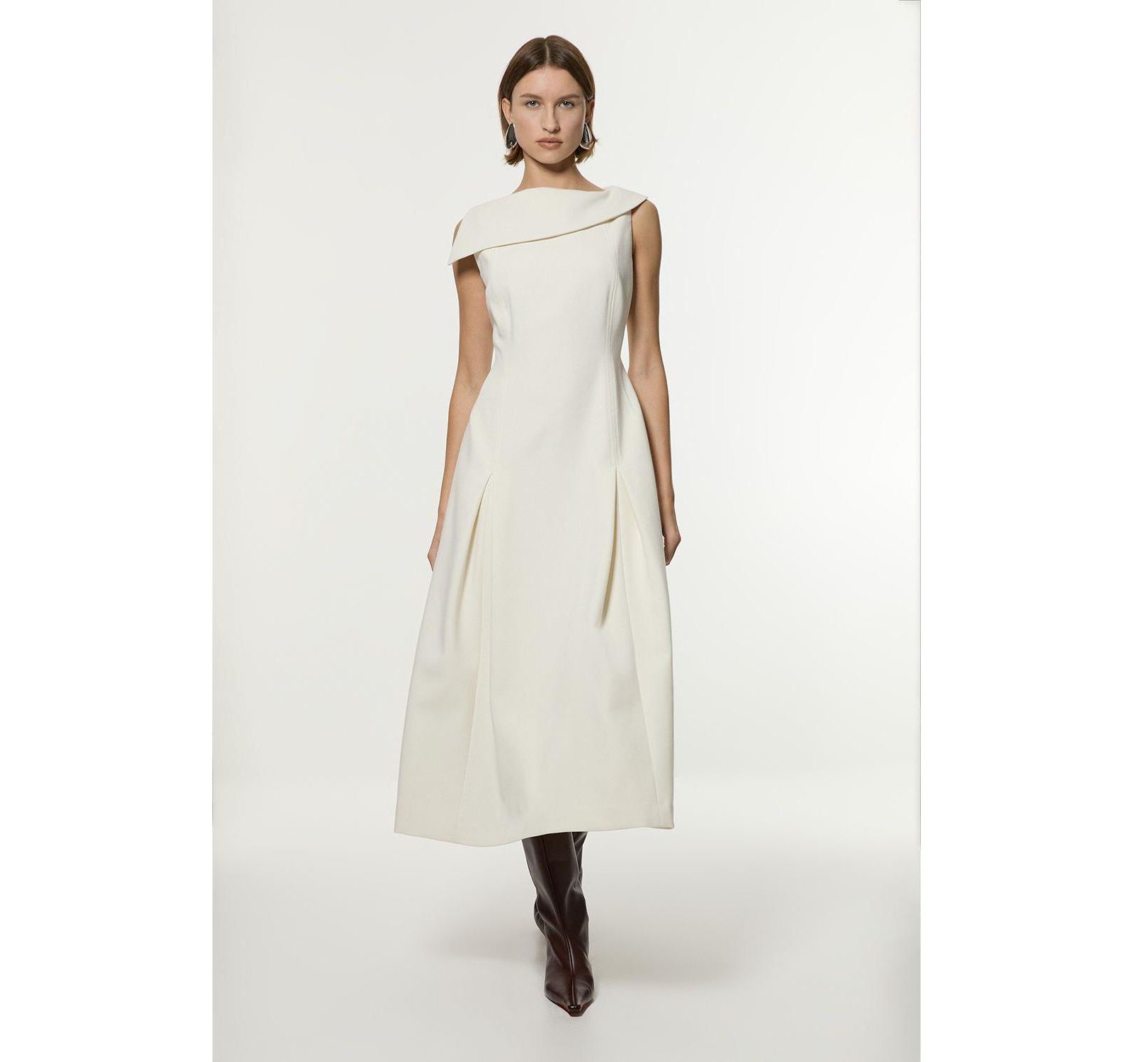 Платье Karen Millen Women's Asymmetric Neck Tailored