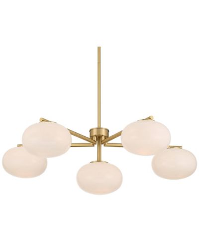 Люстра Possini Euro Design Damian с отделкой из латуни и опала