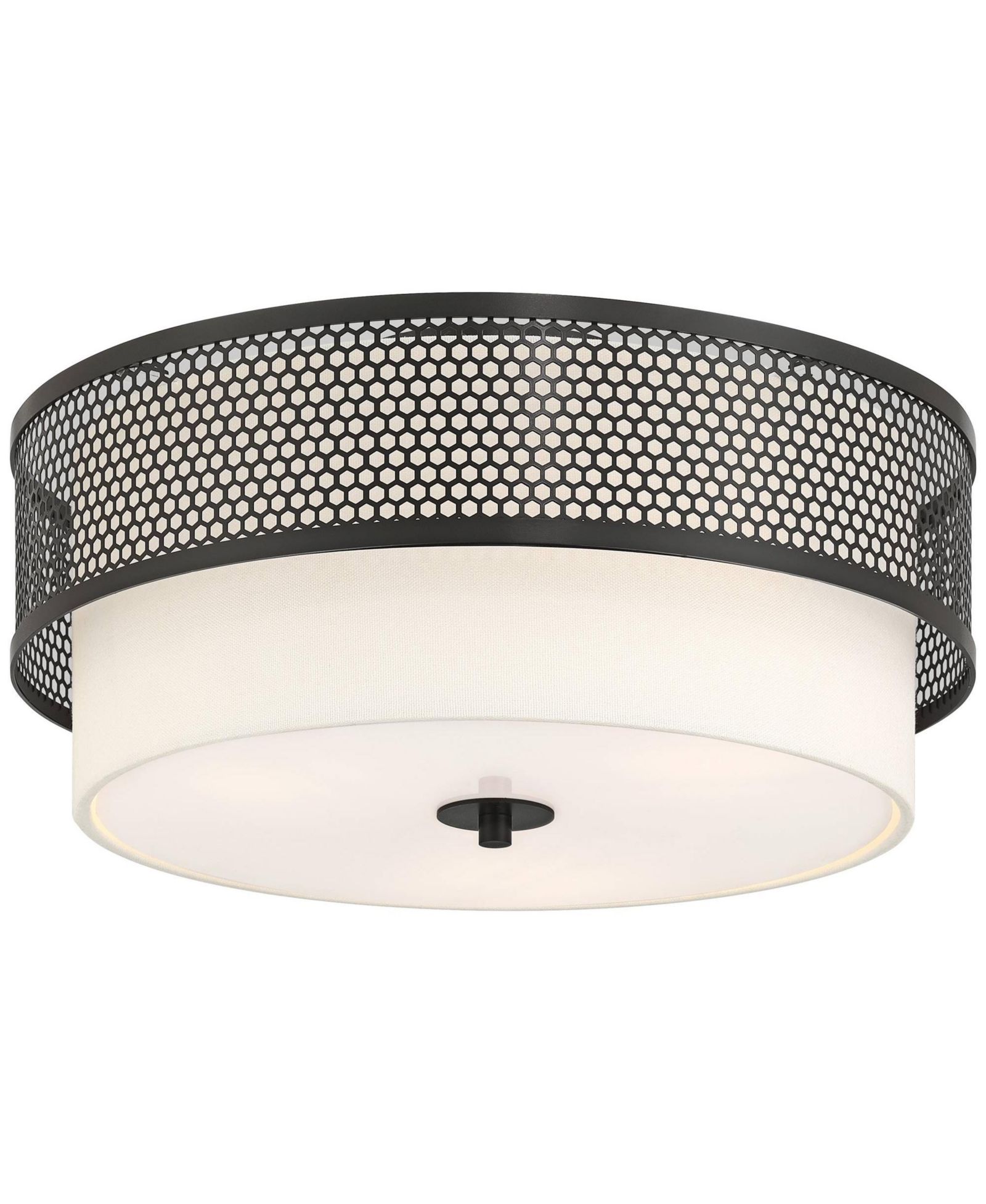 Possini Euro Design  Marino Wide and Linen 3-Light Ceiling Light