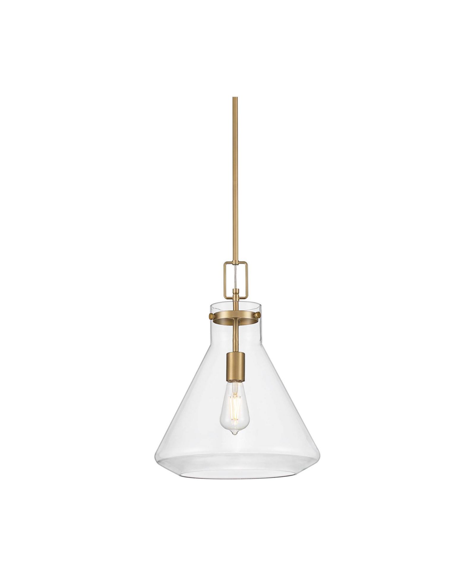 Possini Euro Design  Tanit  Wide Aged Brass and Glass Pendant Light