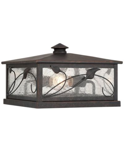 Светильник Franklin Iron Works French Garden Wide Seeded Glass Pier Mount Light