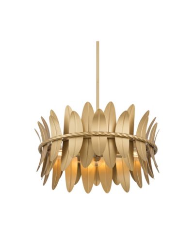 Подвесной светильник Possini Euro Design Saranda 21 Gold Banana Leaf 4-Light